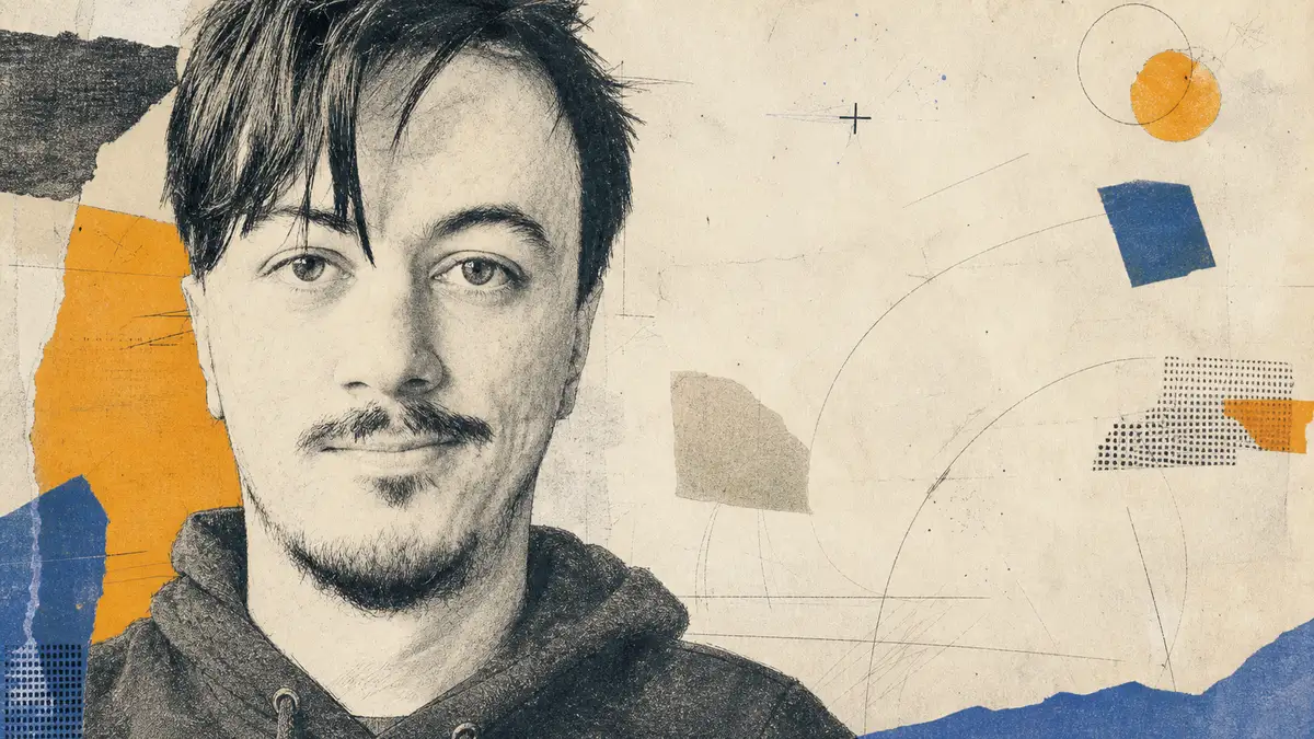 Gabriel entre marcas visuais de processo